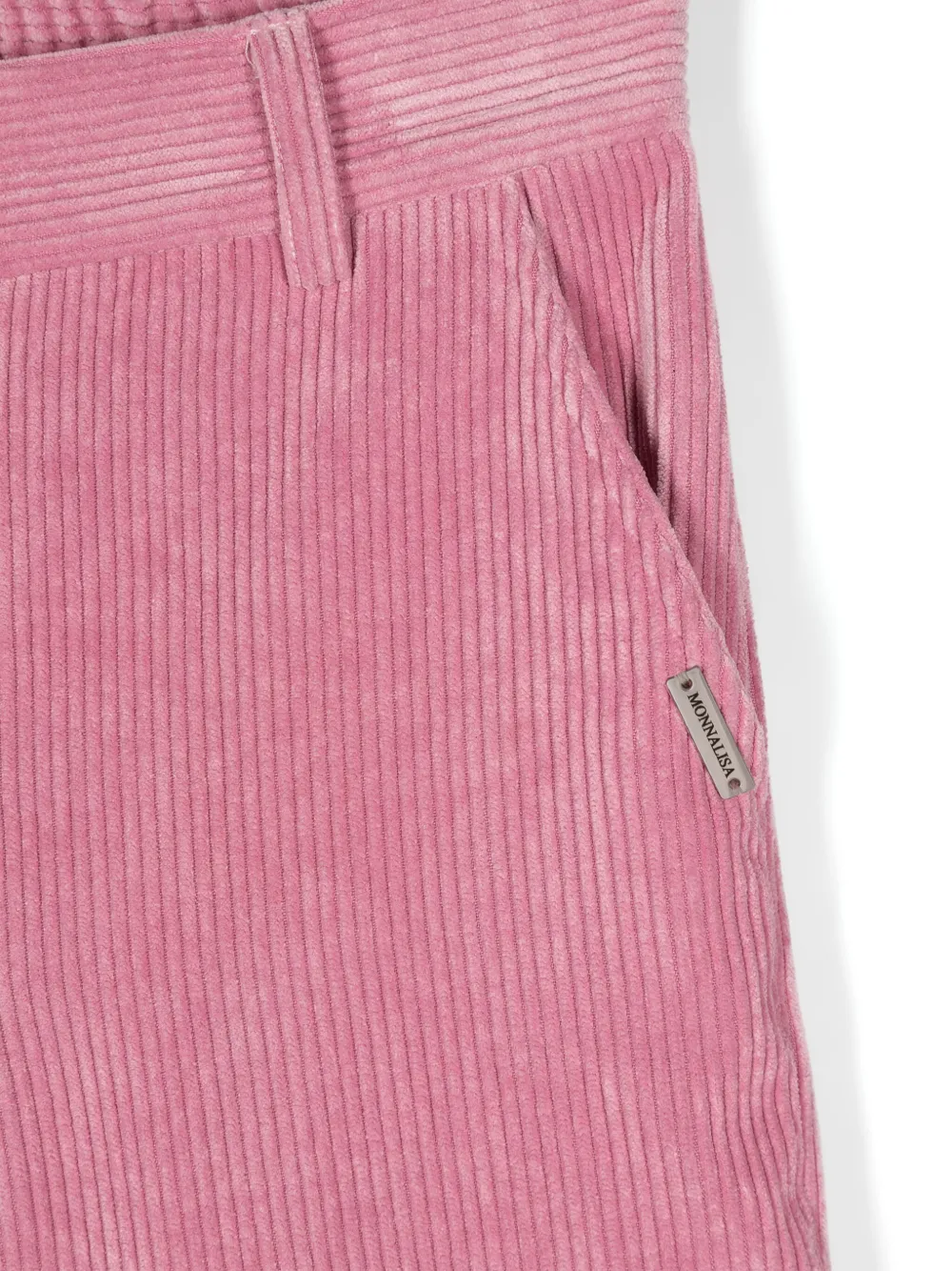 Monnalisa Ribfluwelen broek Roze