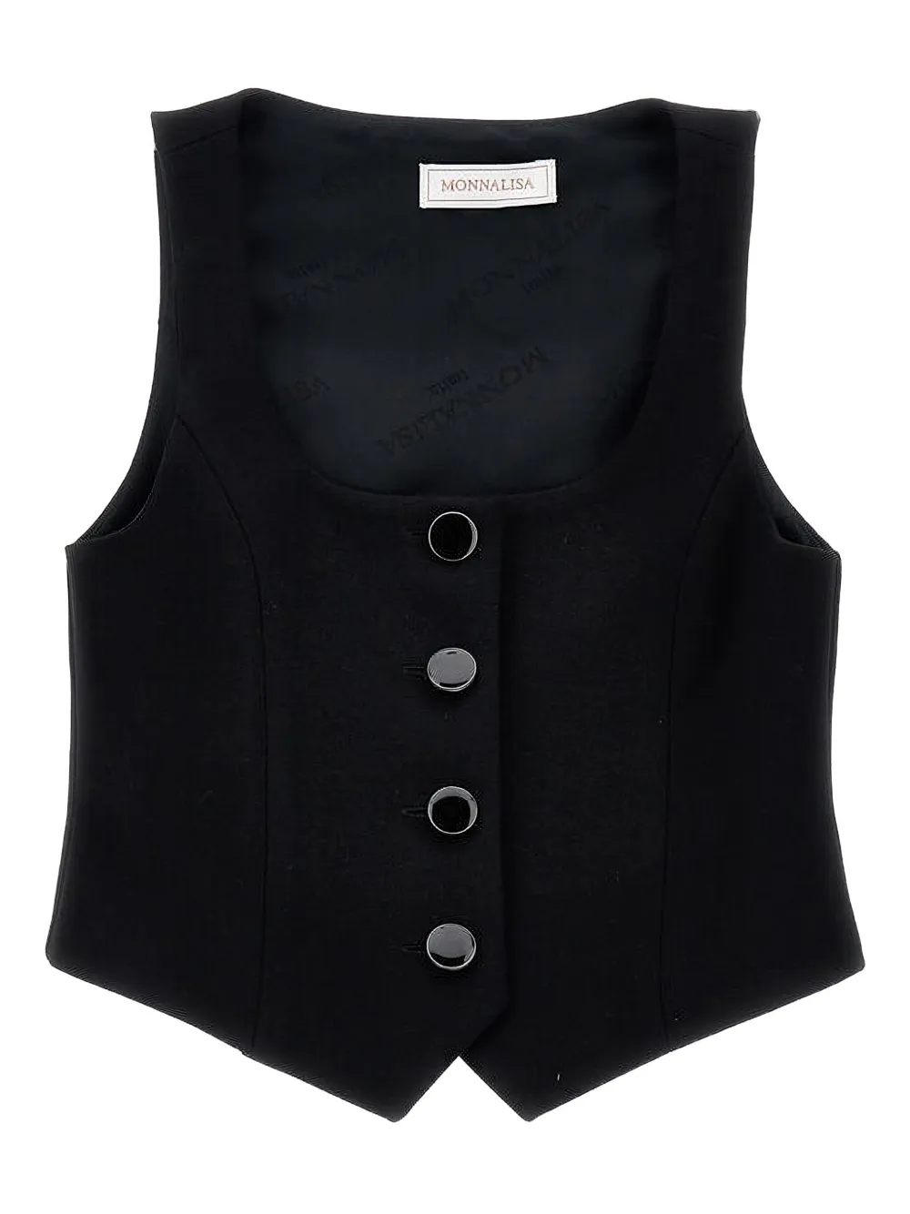 Monnalisa button-fastening waistcoat | Black | Image 1