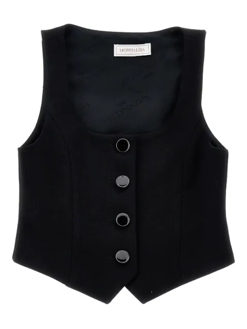 Monnalisa button-fastening waistcoat