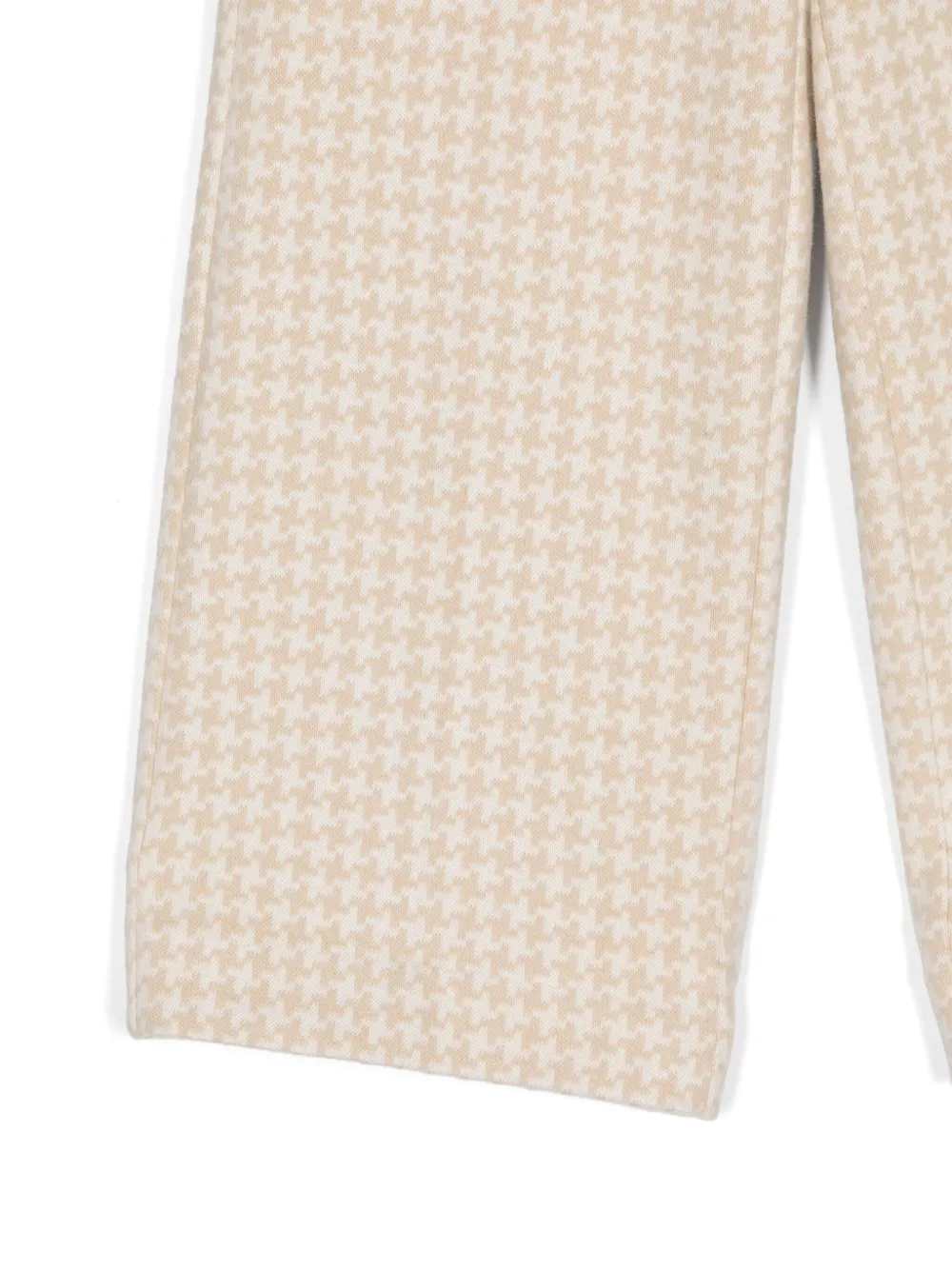 Monnalisa Broek met pied-de-poule print Beige