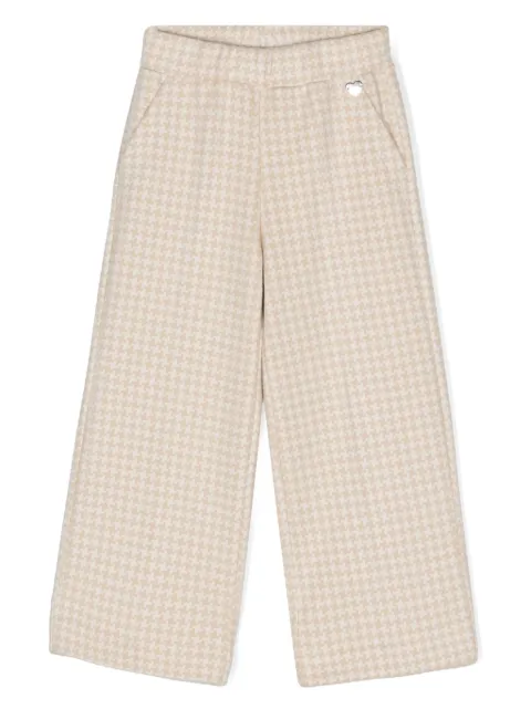 Monnalisa houndstooth wide-leg trousers
