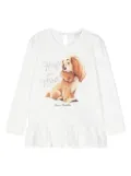 Monnalisa x Disney Lady and the Tramp cotton T-shirt - White