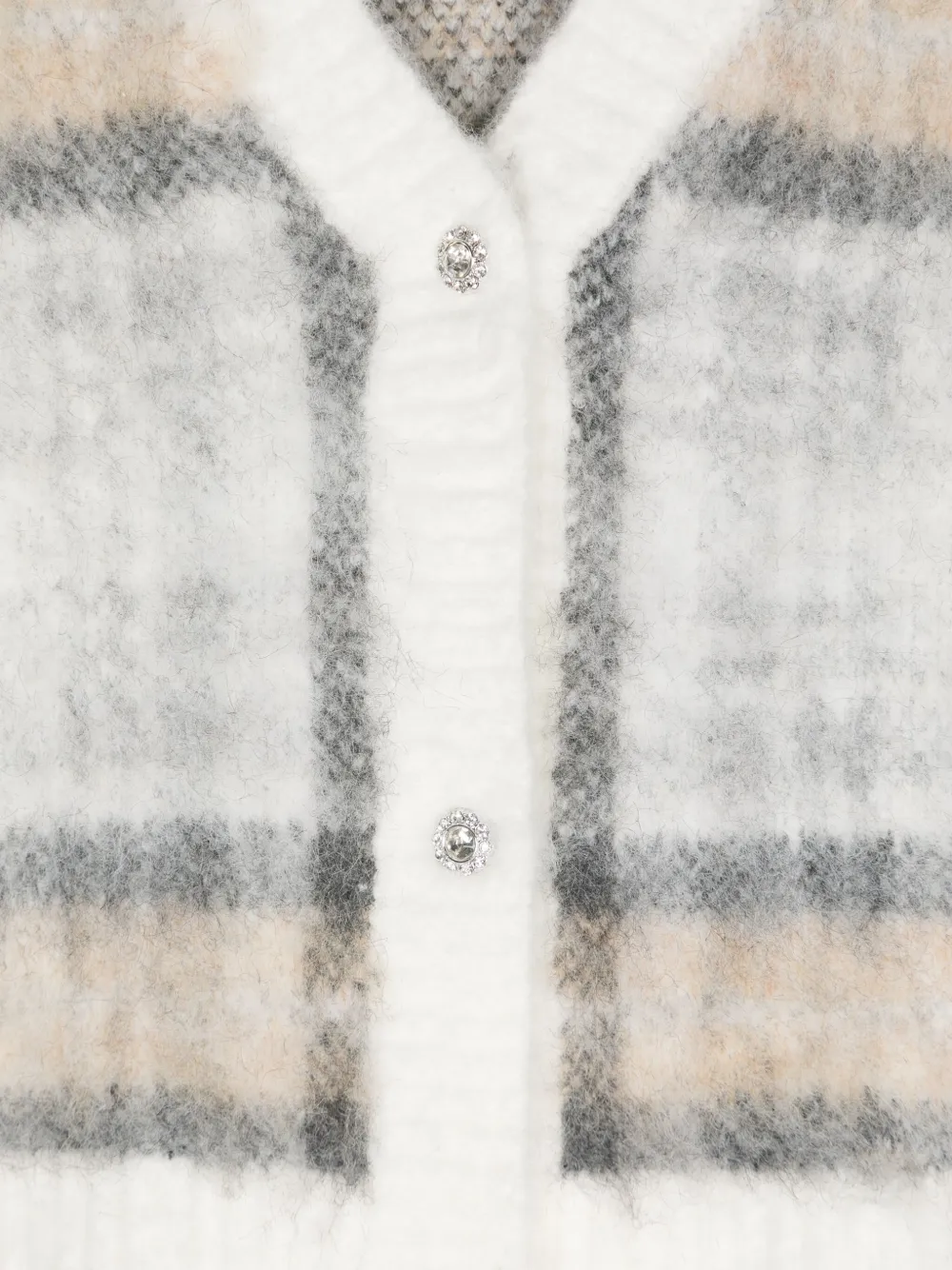 Monnalisa Geruit vest Wit