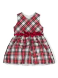 Monnalisa sleeveless checked taffeta dress - Red