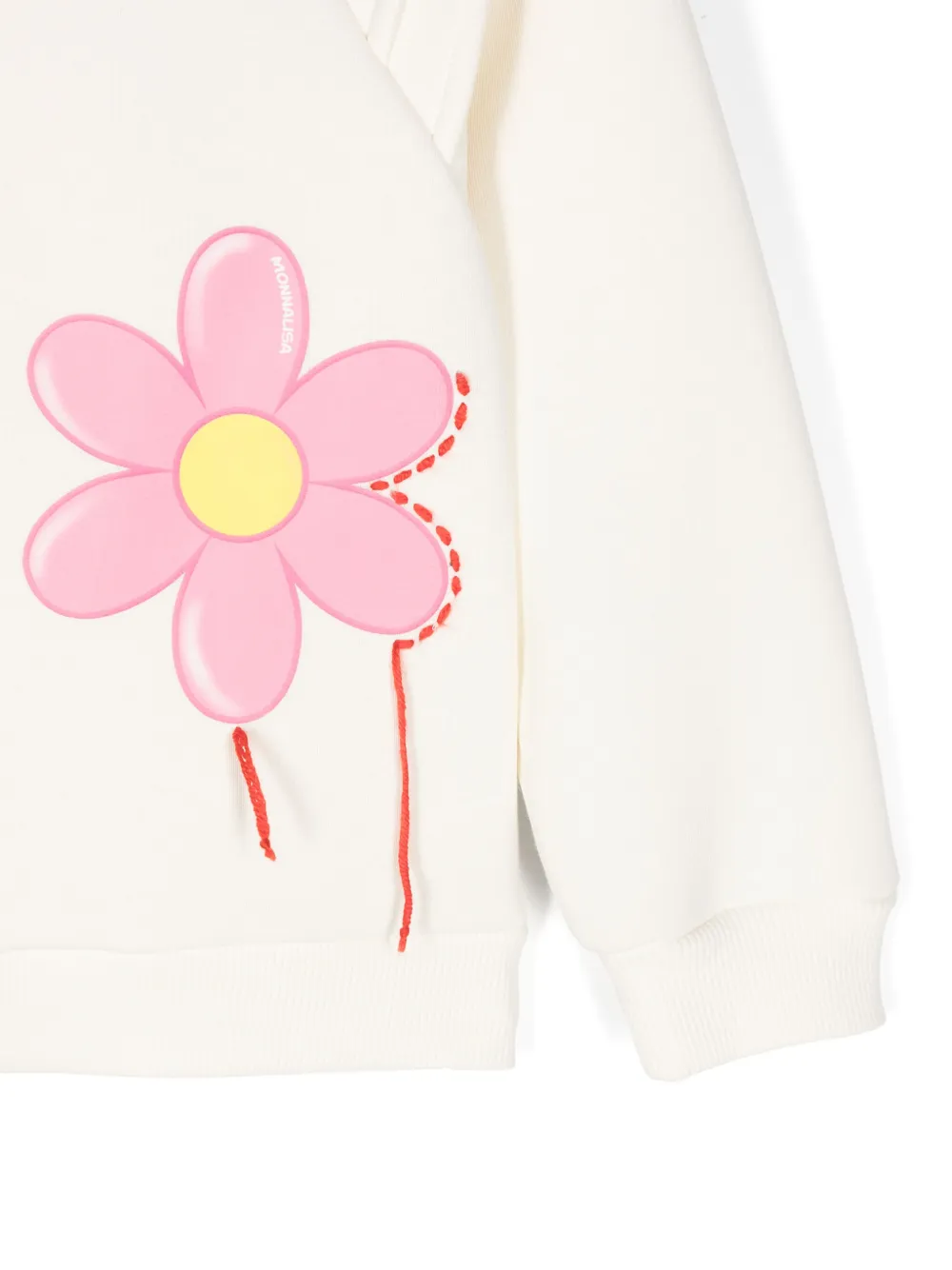 Monnalisa Hoodie met bloemenprint Beige