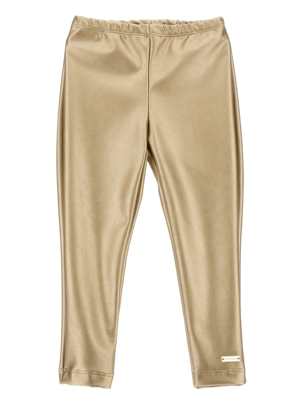 Monnalisa logo-paque leggings | Gold | Image 1