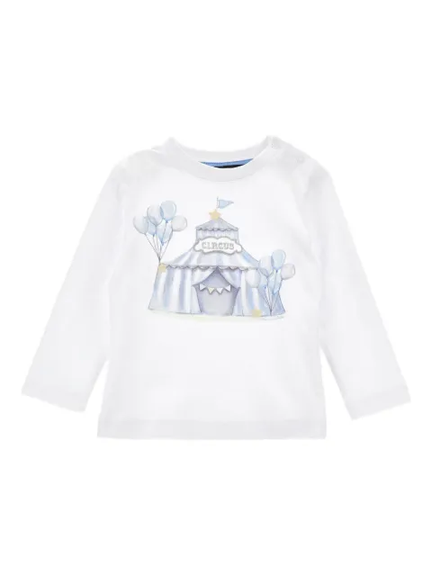 Monnalisa circus-print long-sleeve T-shirt