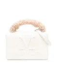 Monnalisa embossed-logo shoulder bag - White