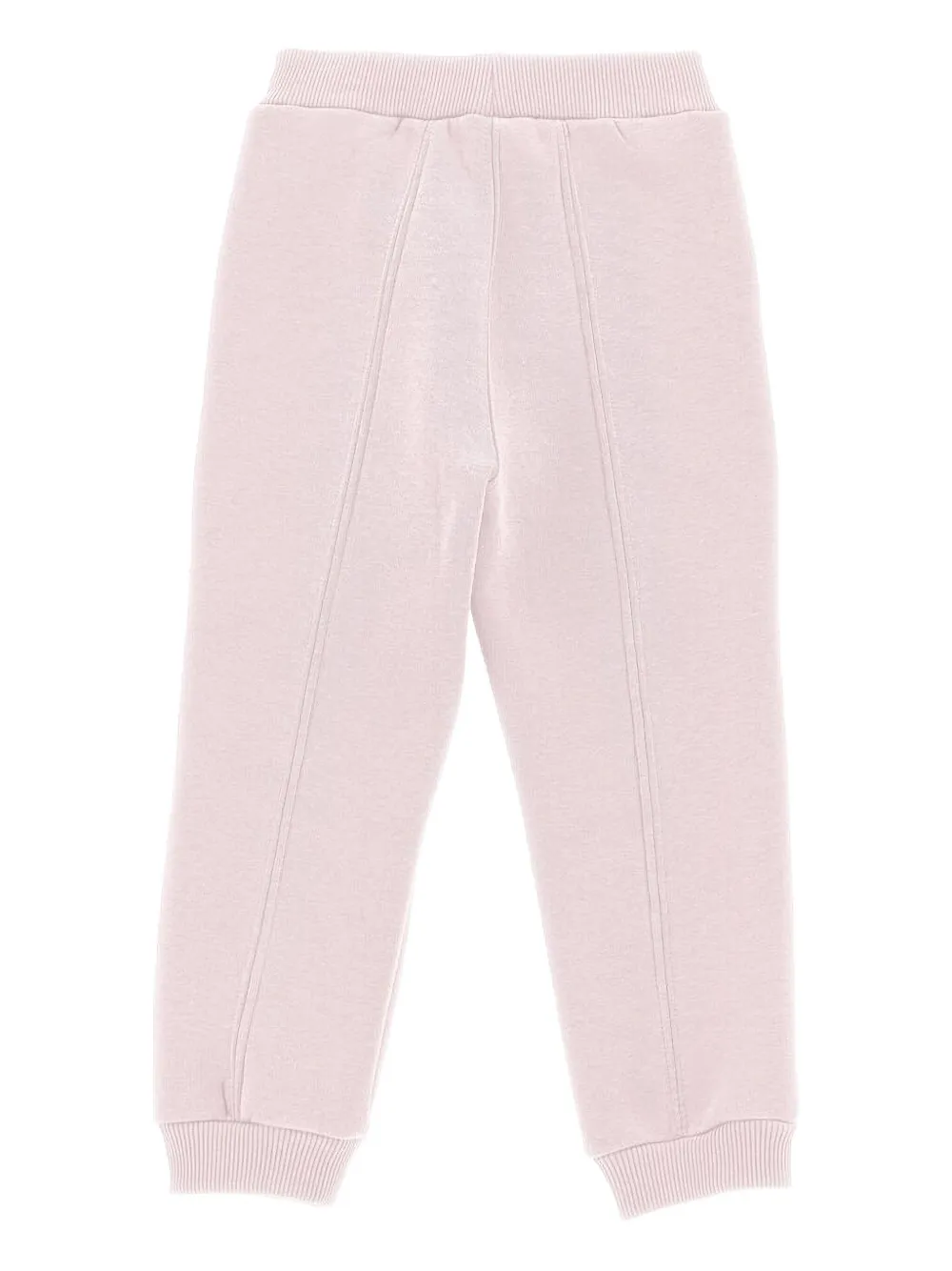 Monnalisa Heavyweight Fleece Joggers With Rhinestones In Pink