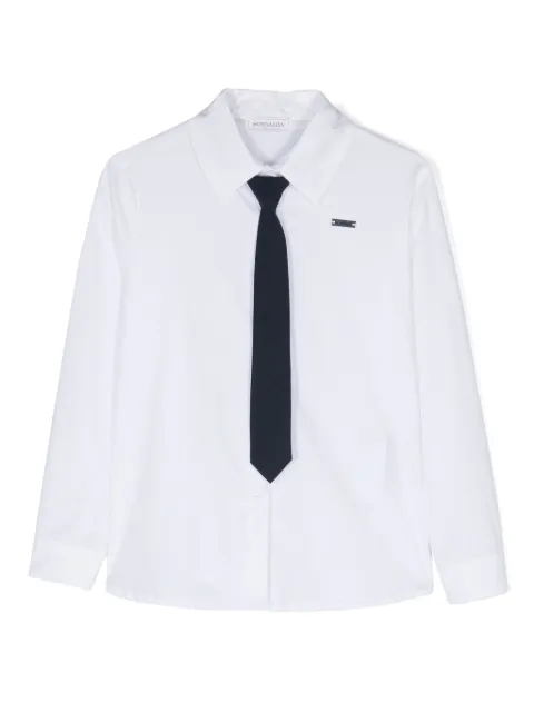 Monnalisa necktie cotton shirt