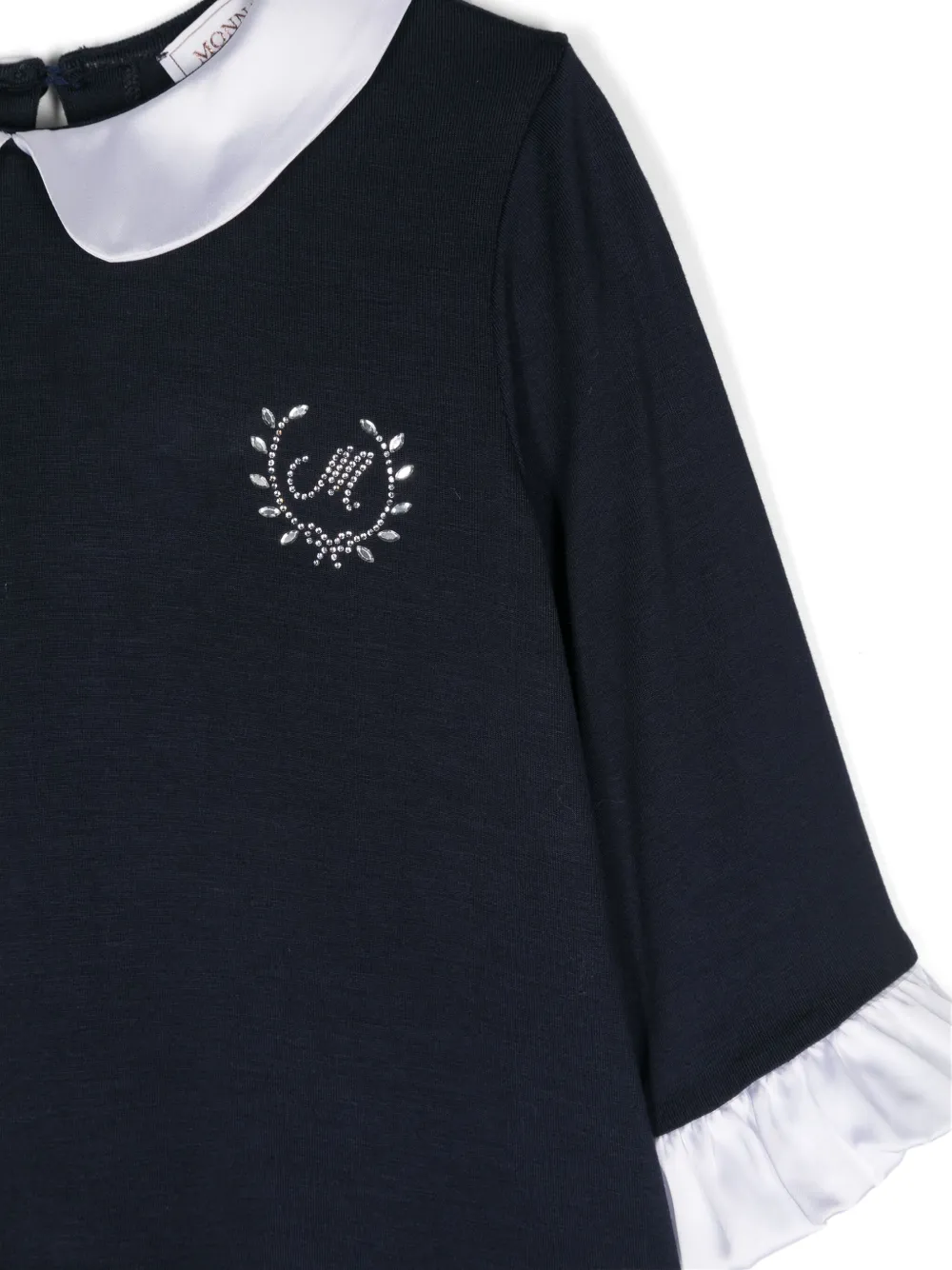 Monnalisa Jurk met Peter Pan kraag Blauw