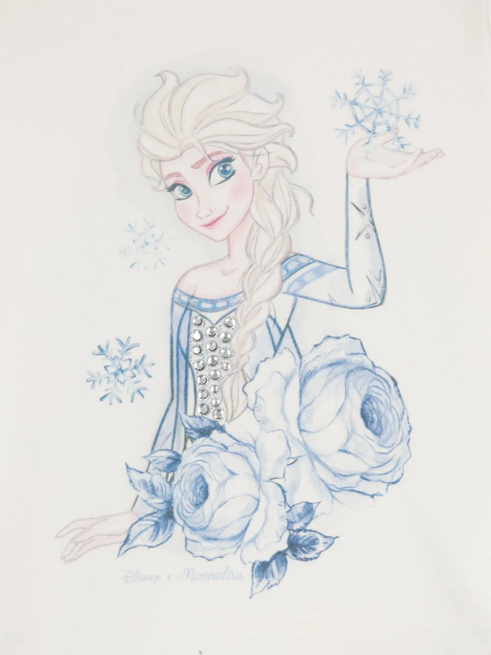 Monnalisa x Disney jurk met print Wit
