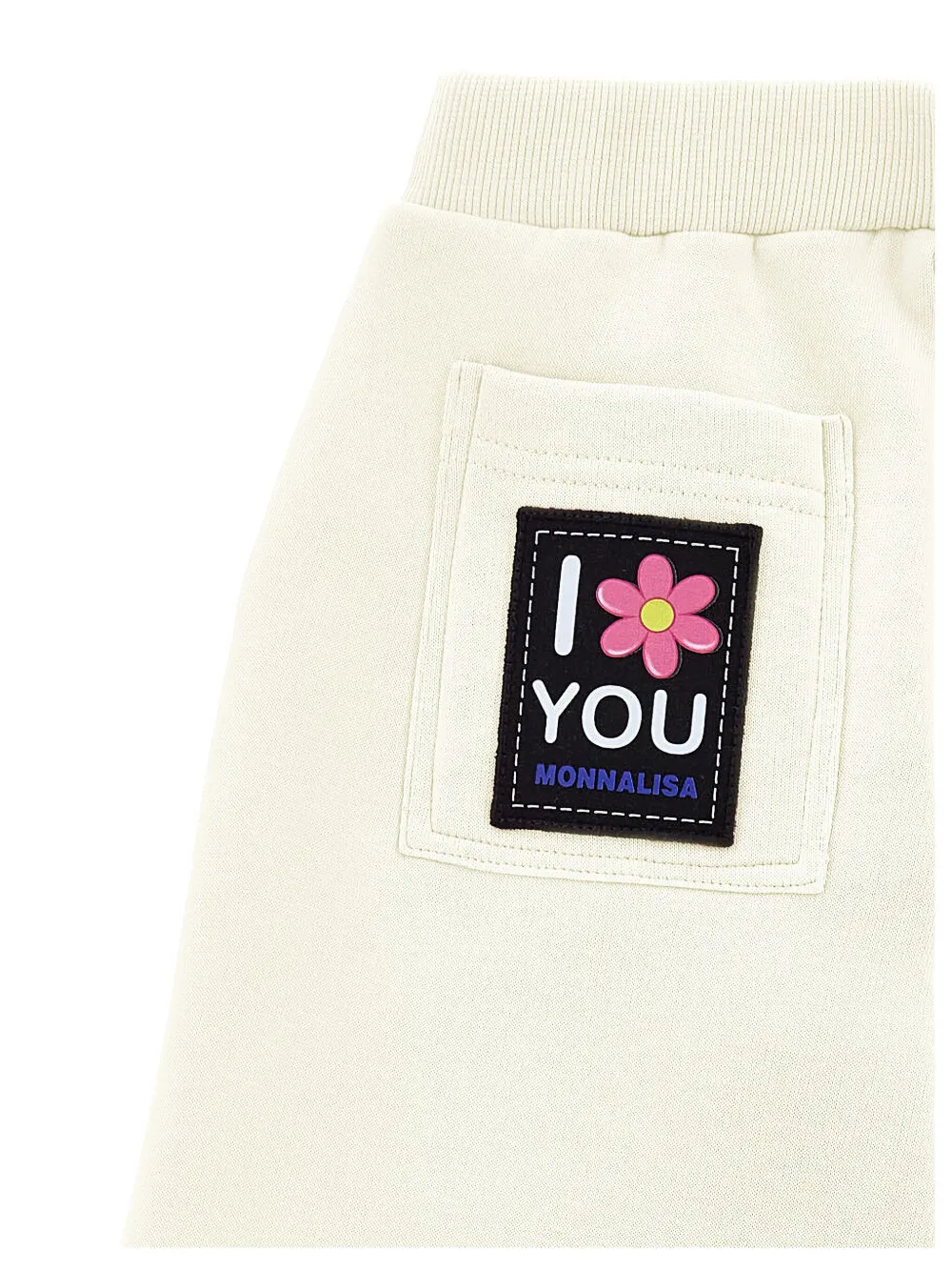 Monnalisa Heavyweight Fleece Trousers In White