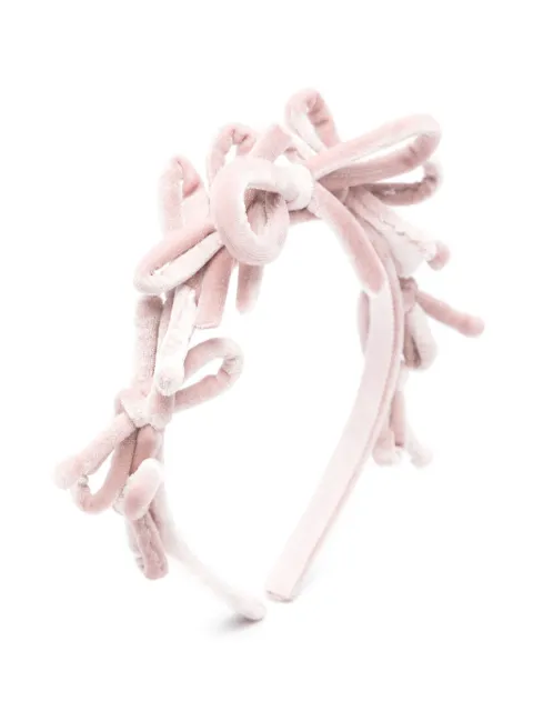 Monnalisa bow-detail velvet hair band
