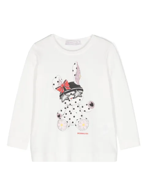 Monnalisa graphic-print long-sleeve T-shirt
