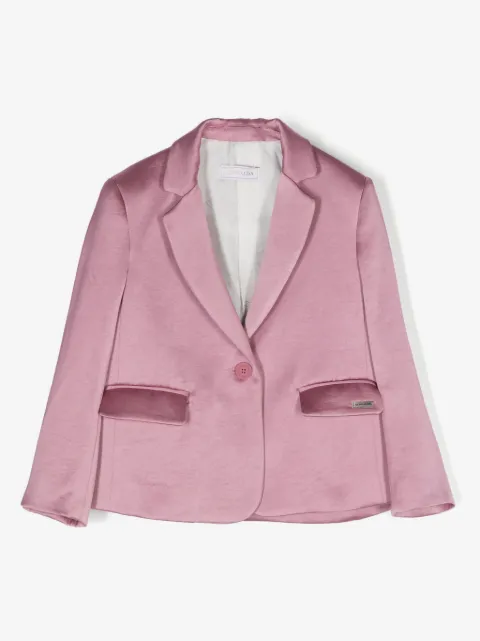 Monnalisa single-breasted satin blazer