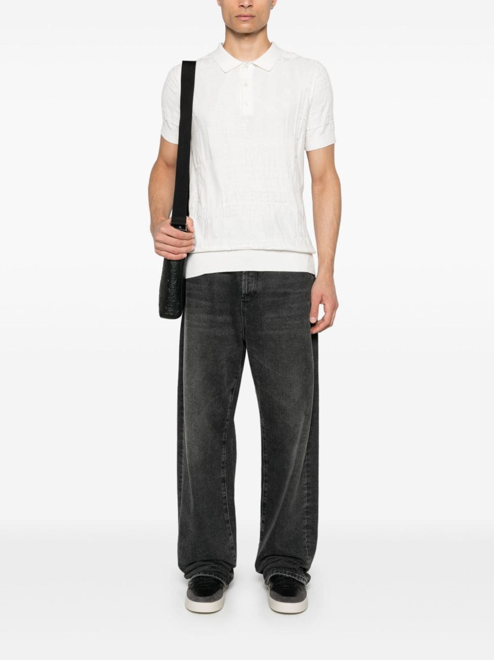 Karl Lagerfeld Monogram poloshirt - Wit