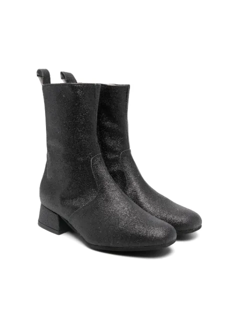 Monnalisa glitter-detailed ankle boots