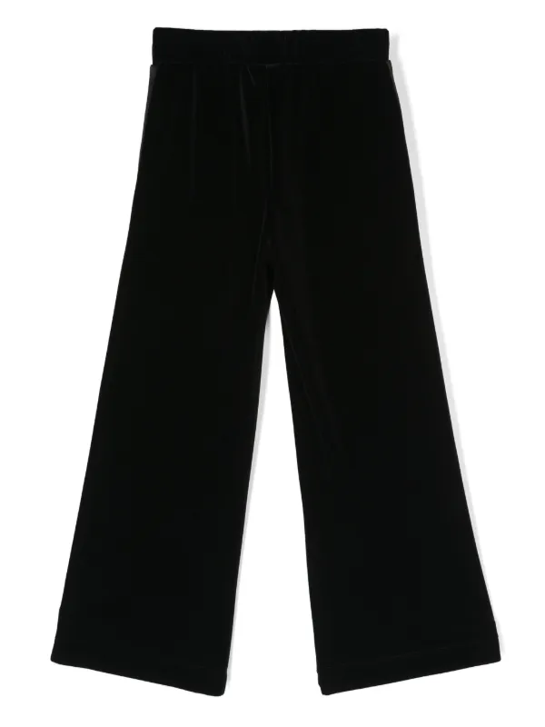 Monnalisa Velvet Track Pants Black FARFETCH ZA
