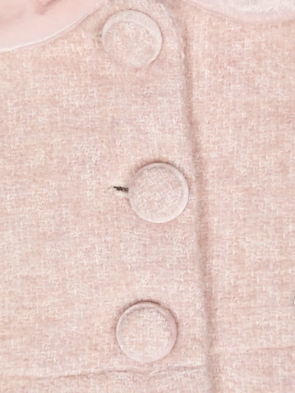 Shop Monnalisa Logo-plaque Single-breasted Coat In Pink