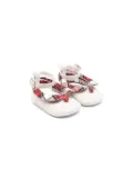 Monnalisa plaid suede ballerina shoes - Neutrals