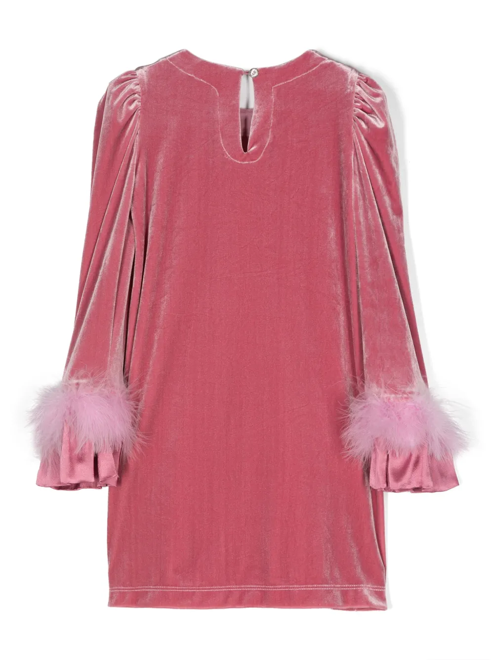 Monnalisa Jurk met fluwelen effect - Roze