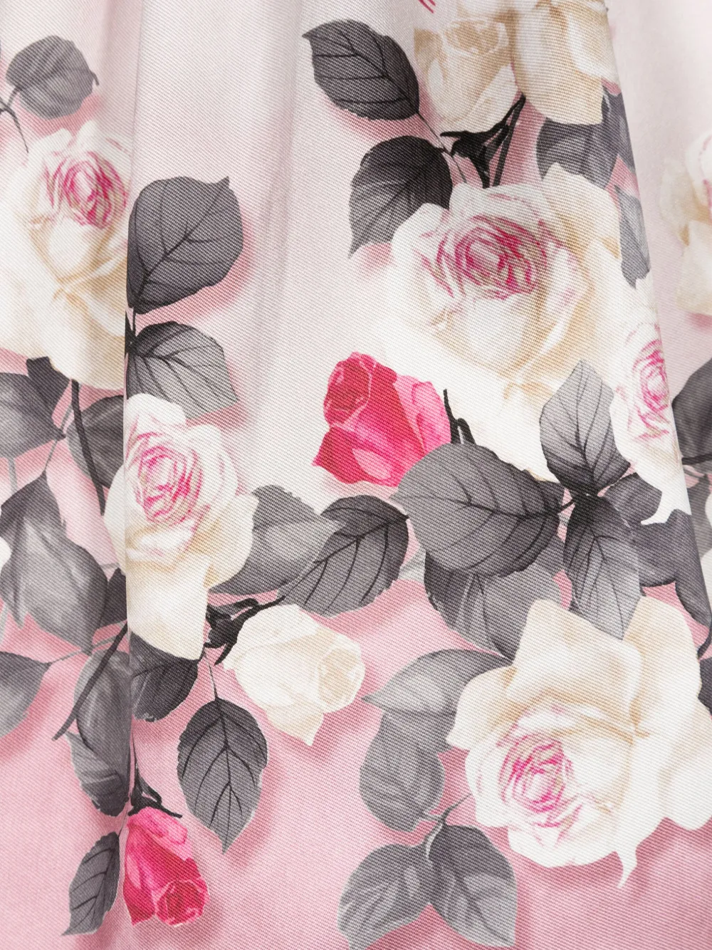 Monnalisa Satijnen jurk met bloemenprint Roze