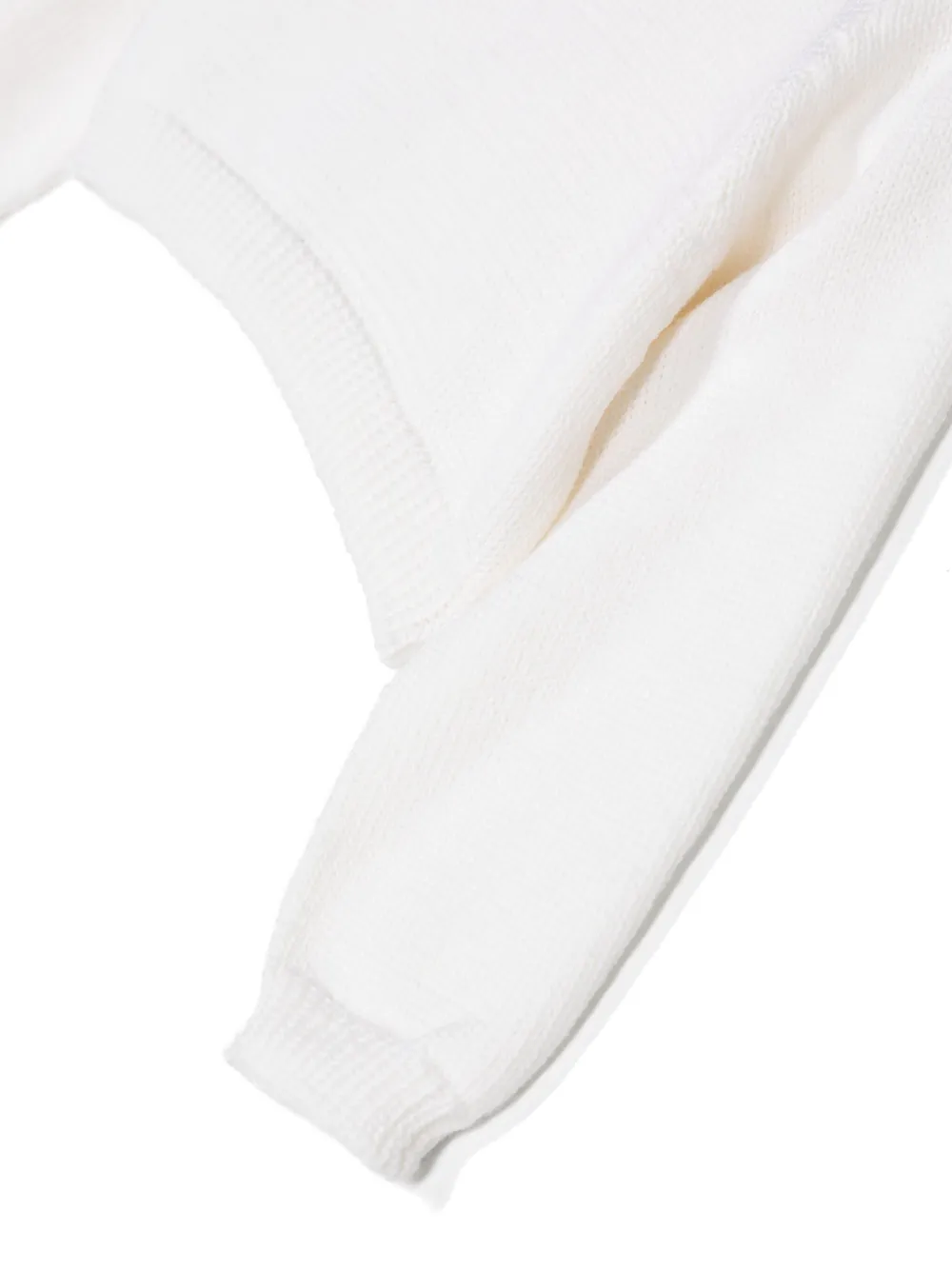 Monnalisa Wollen vest met logo van kristallen Wit