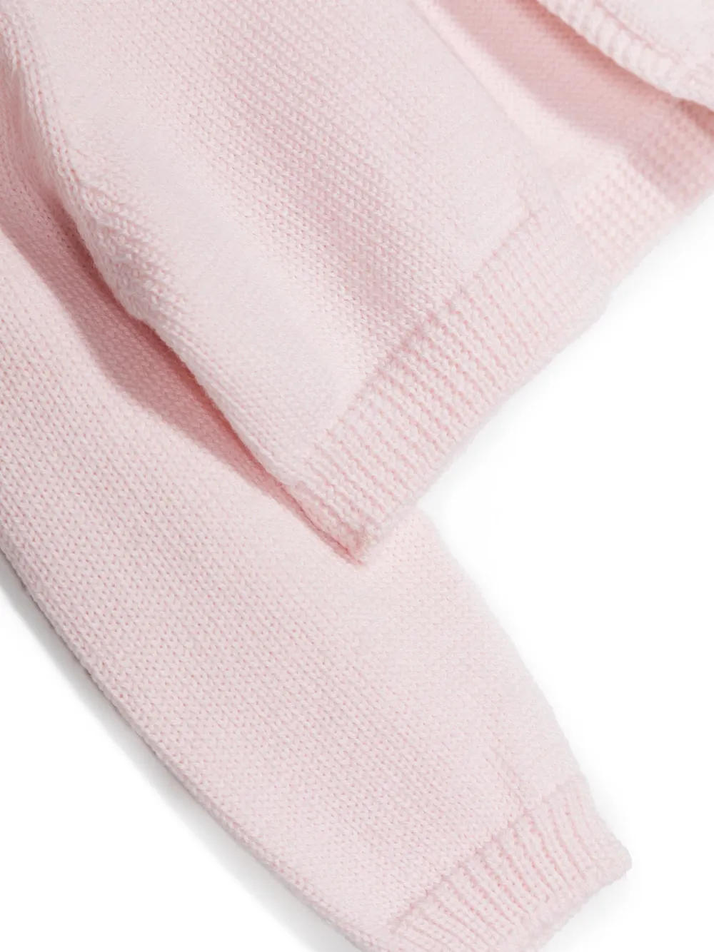 Monnalisa Wollen vest met logo van kristallen Roze