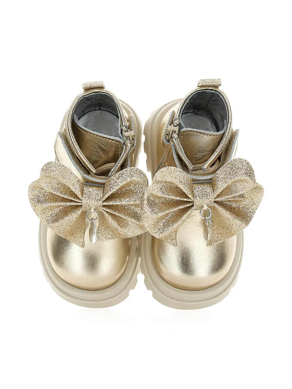 Monnalisa Laarzen met glitterstrik Goud