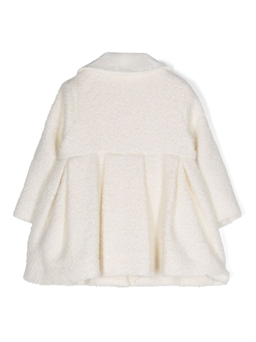 Monnalisa bouclé flared coat - White