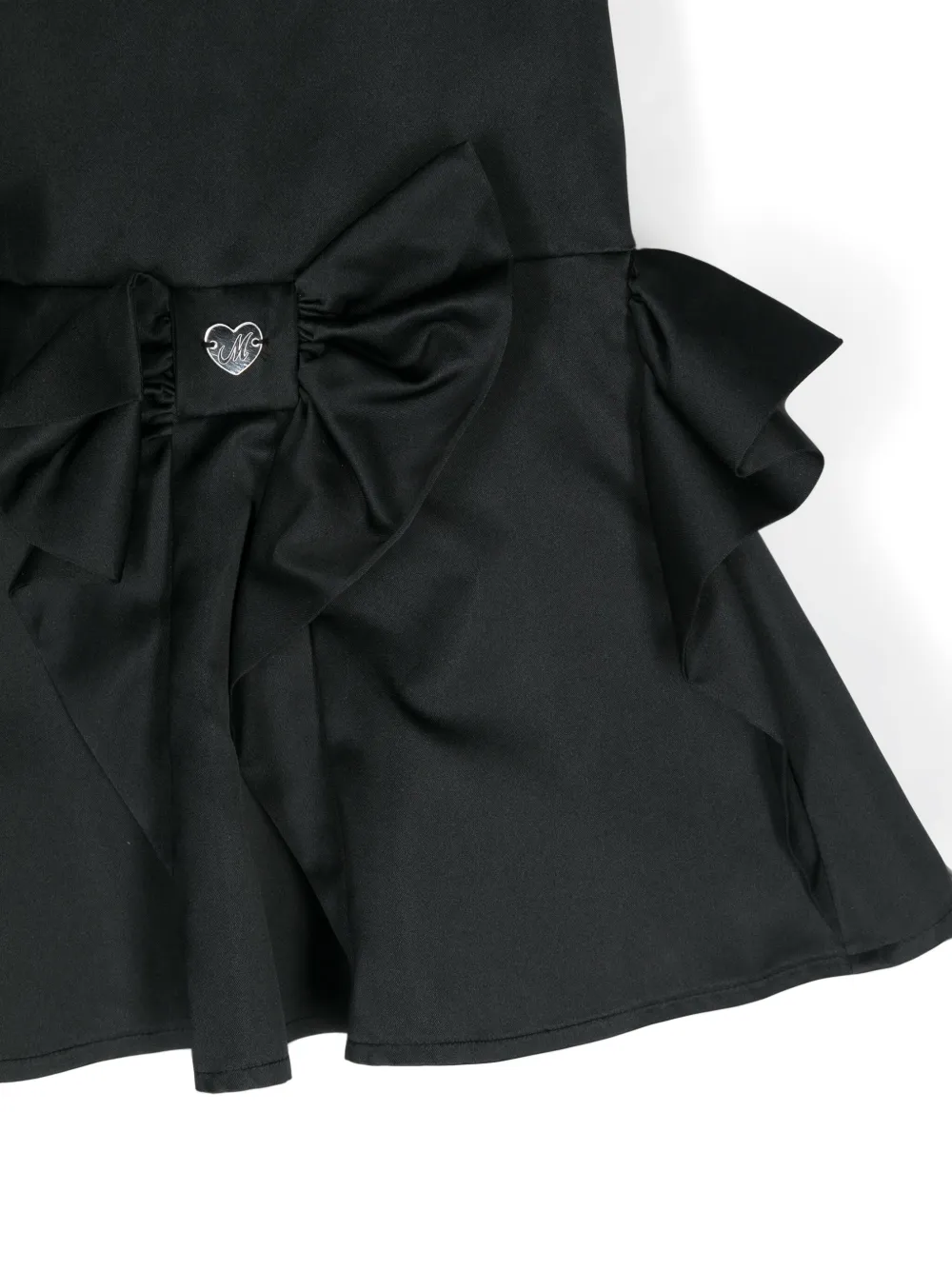 Monnalisa Flared jurk met strik-detail Zwart