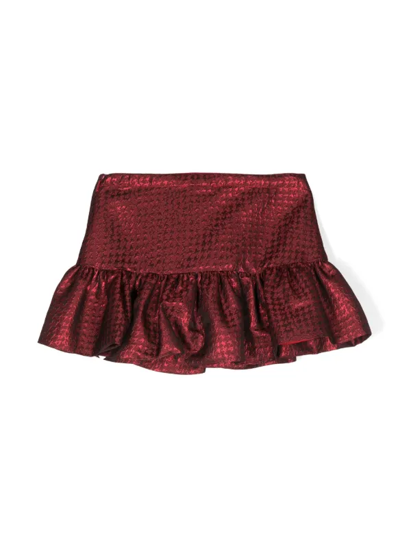 Monnalisa houndstooth pattern Mini Skirt Red FARFETCH AE