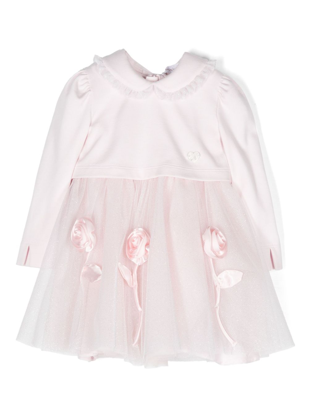 Monnalisa Babies' Tulle-panelled Party Dress Set In Pink