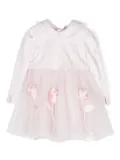 Monnalisa tulle-panelled party dress set - Pink