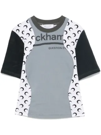 Marine Serre graphic-print T-shirt | Grey | FARFETCH