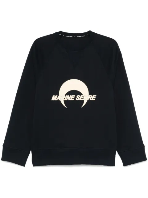 Marine Serre logo-print fleece sweatshirt