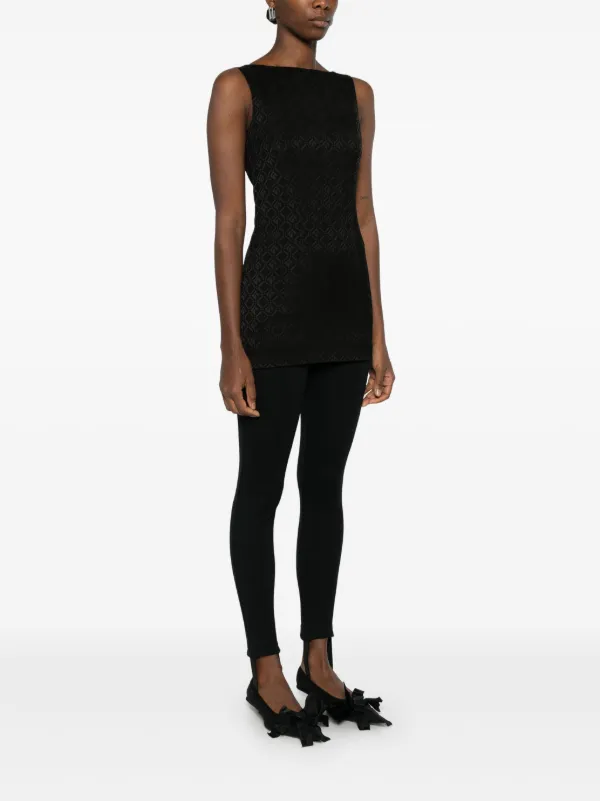 Marine Serre Moon Diamond-jacquard Mini Dress | Black | FARFETCH AO