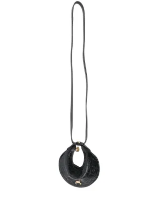 MARINE SERRE | LOGO PLAQUE CHAIN MINI BAG BLACK バッグ 23388524_56410799_322.jpg