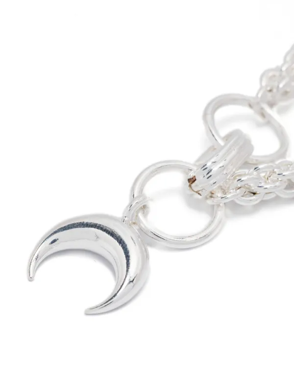 アクセサリーその他 MARINE SERRE JEWELS (UJW011ARMET0003) Marine Serre Recycled Pewter Moon Necklace | Silver | FARFETCH