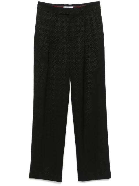 Marine Serre Moon Diamond-jacquard trousers