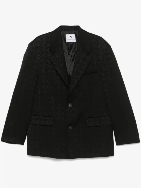 Marine Serre Blazer met Moon diamant jacquard