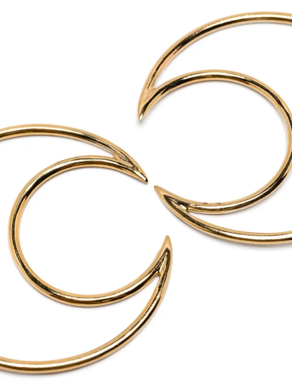 Marine Serre Moon Hoop Earrings | Gold | FARFETCH CA