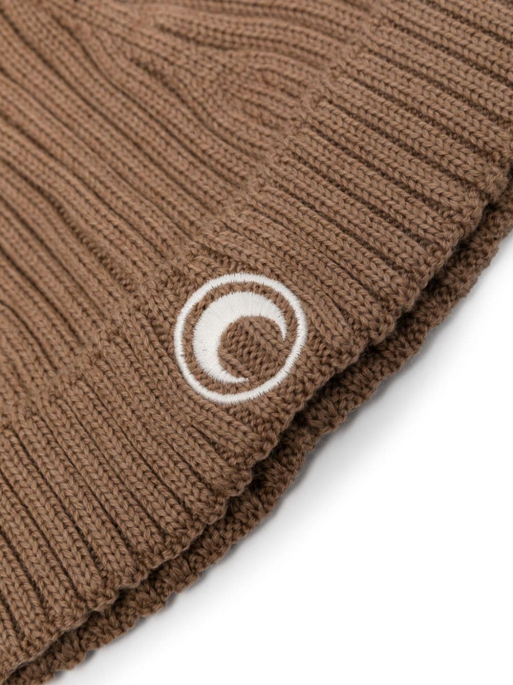 Marine Serre moon logo knit beanie - Bruin