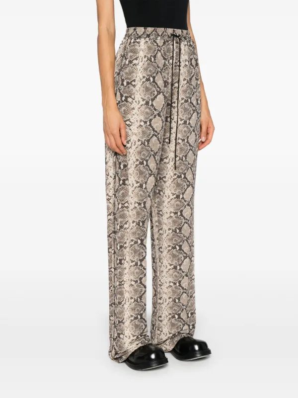 Marine Serre python-print Trousers | Neutrals | FARFETCH UK