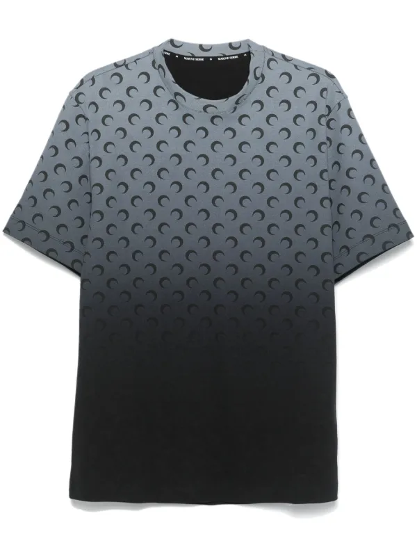 Marine Serre ★ジャージーTシャツ Marine Serre ジャージー Tシャツ | ブラック | FARFETCH JP