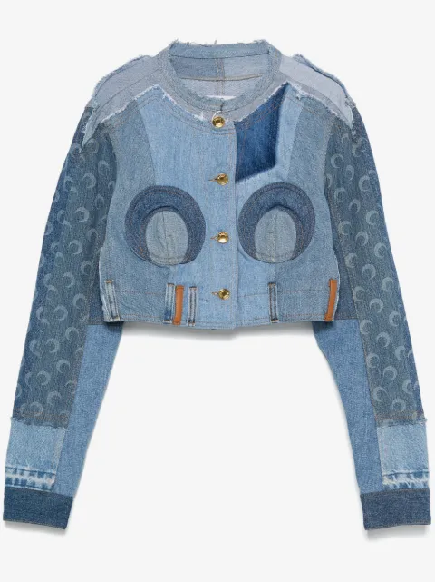 Marine Serre veste crop en jean