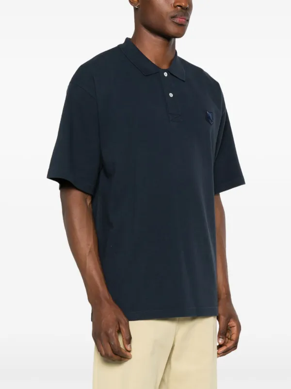 売れ筋がひ！ Maison Kitsuné Fox-patch Polo Shirt | Blue | FARFETCH トップス