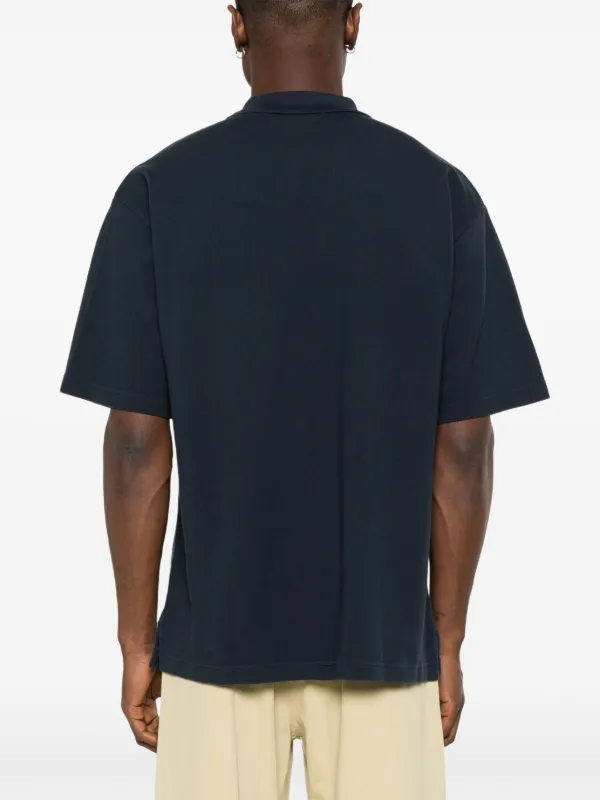 Maison Kitsune Fox Patch Polo Shirt | Navy | 7KJ4006-NVY