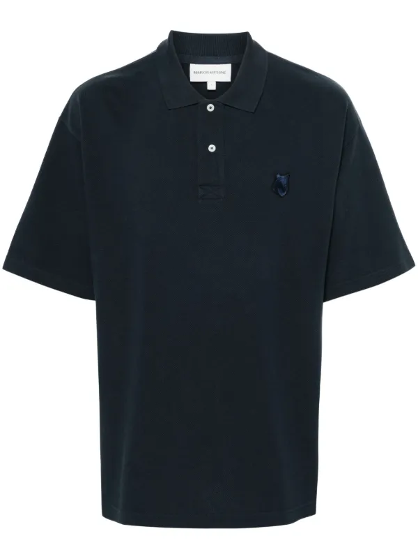 Maison Kitsuné Men's Navy Fox Patch Classic Polo Shirt